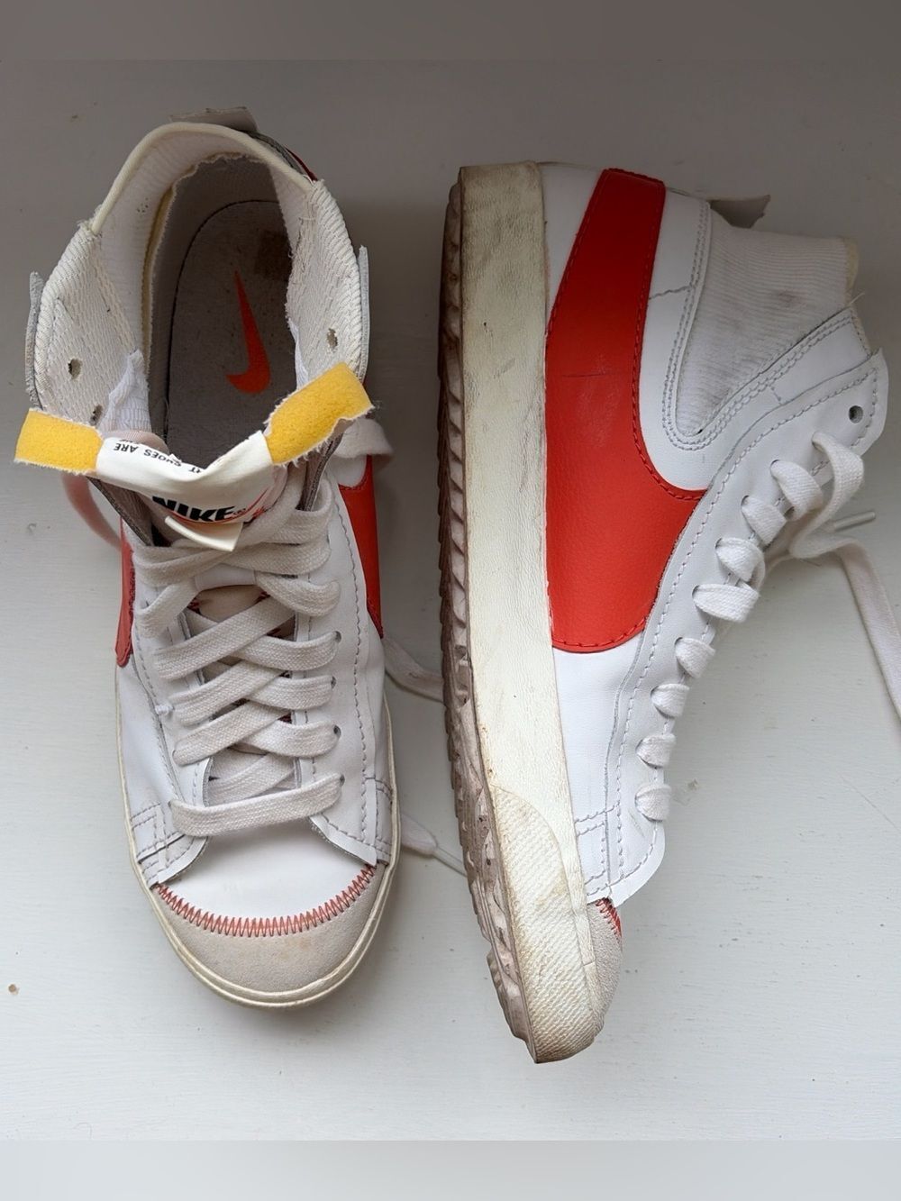 Nike blazer mid 77 jumbo white total orange sneakers